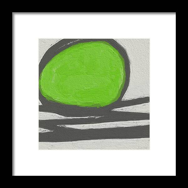 Abstract Framed Print featuring the painting Seed by Linda Woods