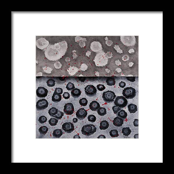 Abstract Framed Print featuring the painting Seeds of Life by Darice Machel McGuire