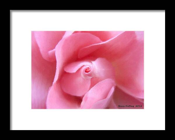 Pink Framed Print featuring the painting Seeing is Believing by Bruce Nutting
