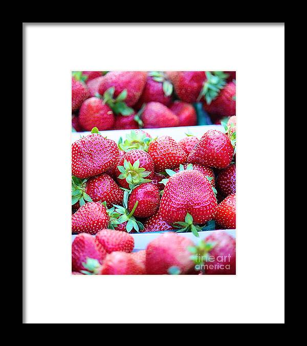 Strawberries Framed Print featuring the photograph Sweet Strawberries by Lisa Billingsley