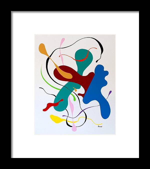 Abstract Framed Print featuring the painting Seeking by Thomas Gronowski