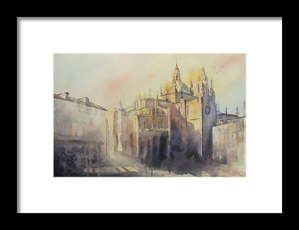 Segovia Framed Print featuring the painting Segovia Light by Amanda Amend