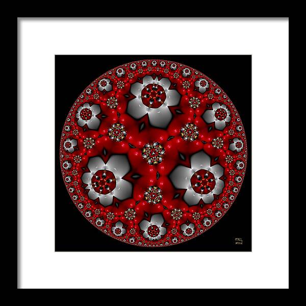 Abstract Framed Print featuring the digital art Selenic Bloom by Manny Lorenzo