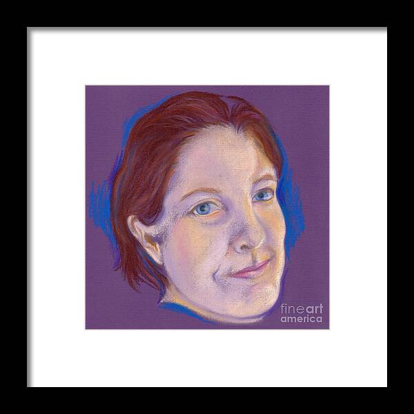  Framed Print featuring the pastel Self Portrait by MM Anderson