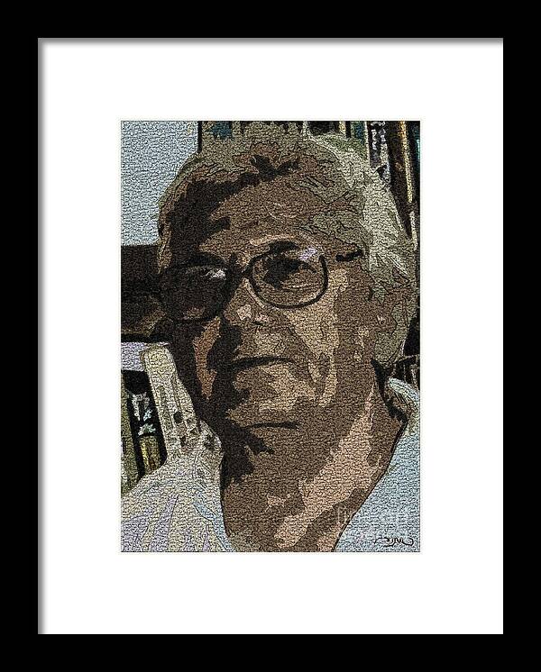 People Framed Print featuring the painting Self portrait SP001 by Pemaro