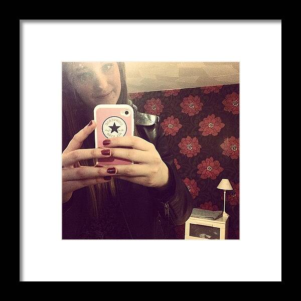 Me Framed Print featuring the photograph Selfie #room #home #yay #converse by Emma Carpenter