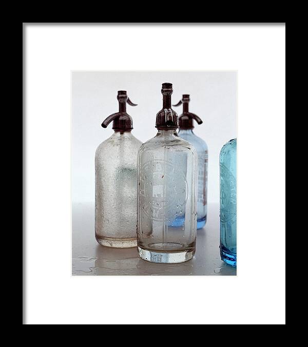 Interior Decoration Framed Print featuring the photograph Seltzer Bottles by Romulo Yanes