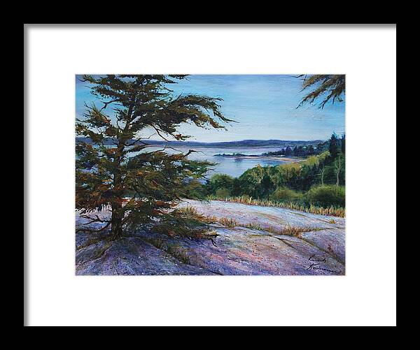 Tree Framed Print featuring the painting Sentinal by Ruth Kamenev