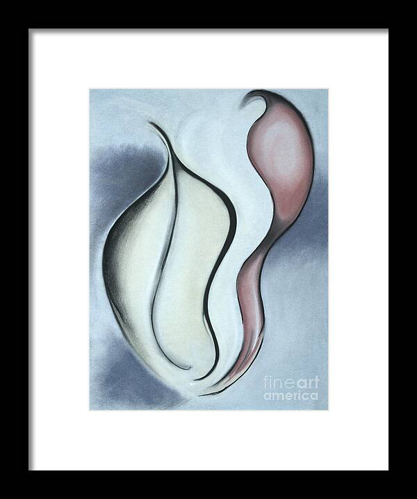 Turquoise Framed Print featuring the pastel Separation by Birgit Seeger-Brooks