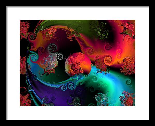 Abstract Framed Print featuring the digital art Seperation and individuation by Claude McCoy