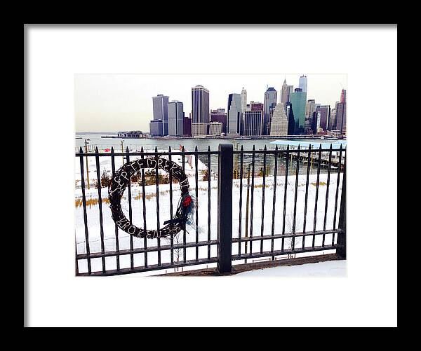 September 11 Framed Print featuring the photograph September 11 and New World Trade Center by Diane Lent