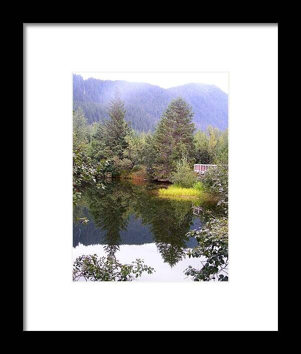 Landscape Framed Print featuring the photograph September at the Mendenhall glacier. by Annika Farmer