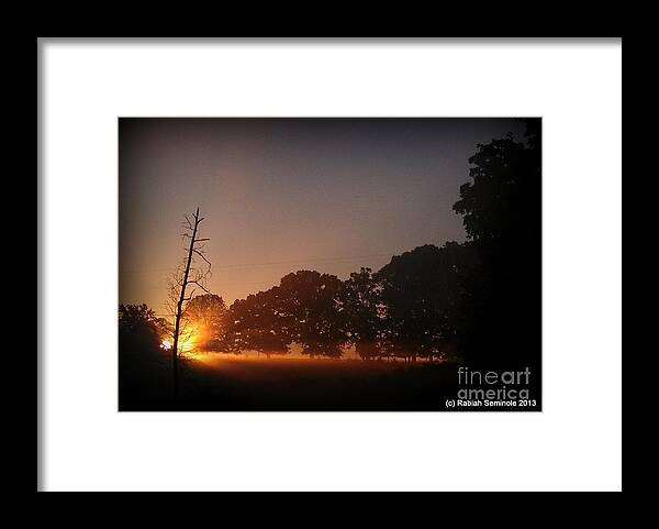 Sunrise Framed Print featuring the photograph September Sunrise at Blue Horse by Rabiah Seminole