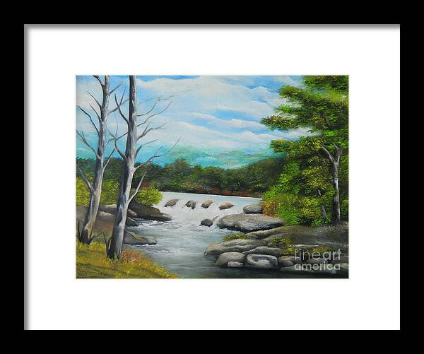 Water Framed Print featuring the painting Serene by Kenneth Harris