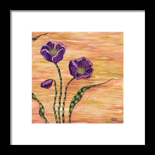Floral Framed Print featuring the painting Serenity by Tanielle Childers