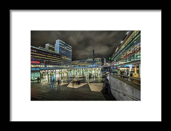17mm Framed Print featuring the photograph Sergels torg Stockholm Sweden by Giuseppe Milo