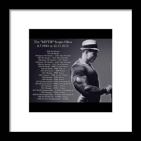 Mrolympia Framed Print featuring the photograph Sergio Oliva the MYTH by Nigel Williams