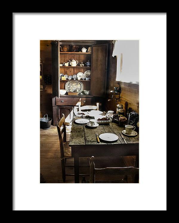 John Overstreet House Framed Print featuring the photograph Servant Dining by Norman Johnson