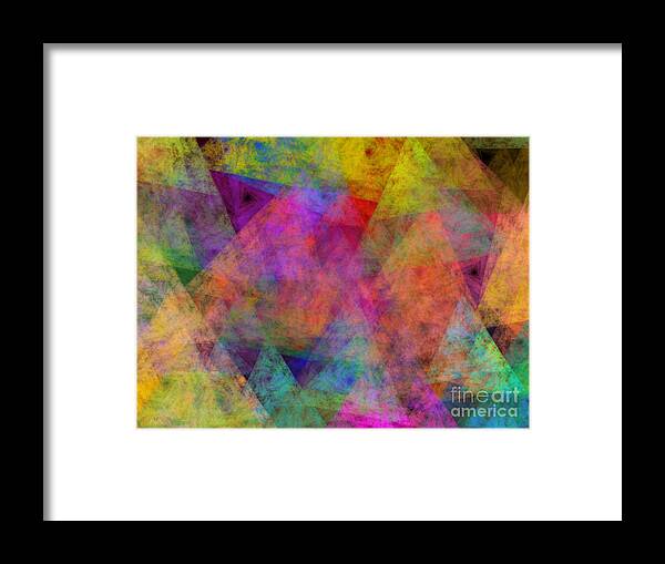 Andee Design Abstract Framed Print featuring the digital art Set Sails On The Open Sea Abstract by Andee Design