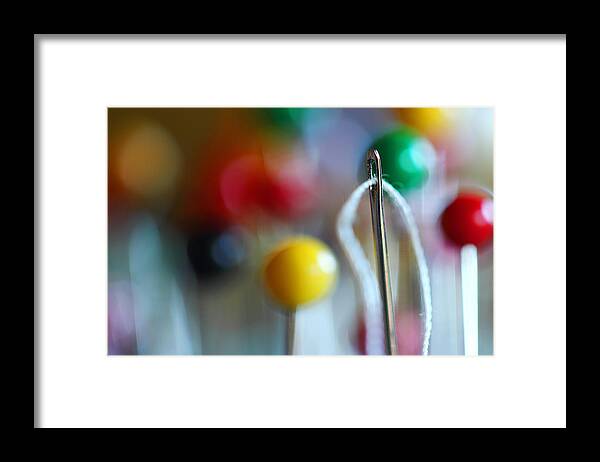 Needle Framed Print featuring the photograph Sewing by Michael Eingle