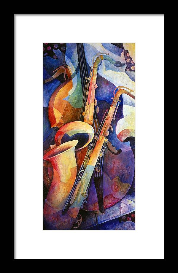 Susanne Clark Framed Print featuring the painting Sexy Sax by Susanne Clark