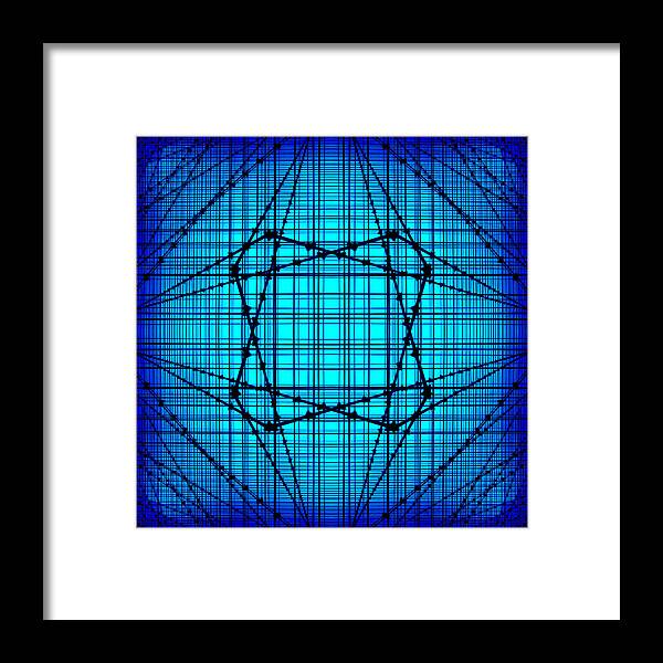 Blue Lines Framed Print featuring the photograph Shades 14 by Mike McGlothlen