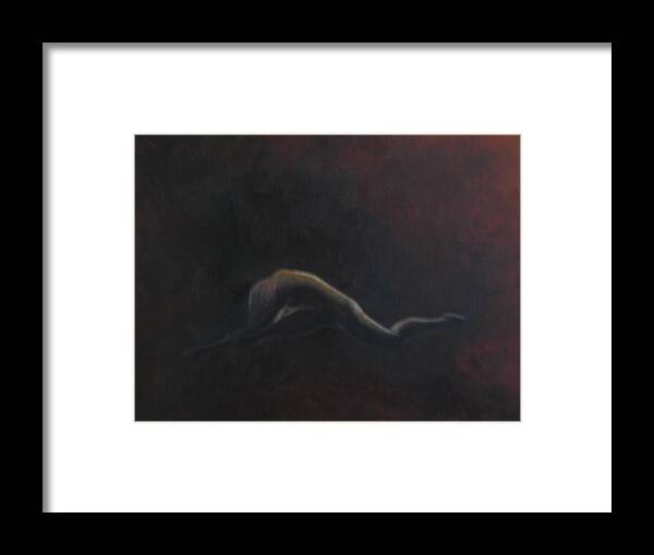 Stretch Framed Print featuring the painting Shades Of Alizarine by Patricia Kanzler