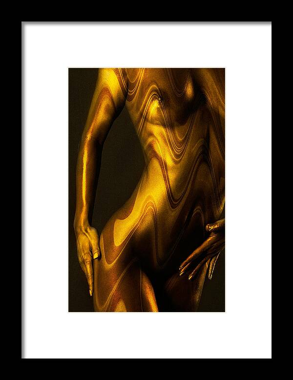 Nude Framed Print featuring the photograph Shades of Caramel by David Naman