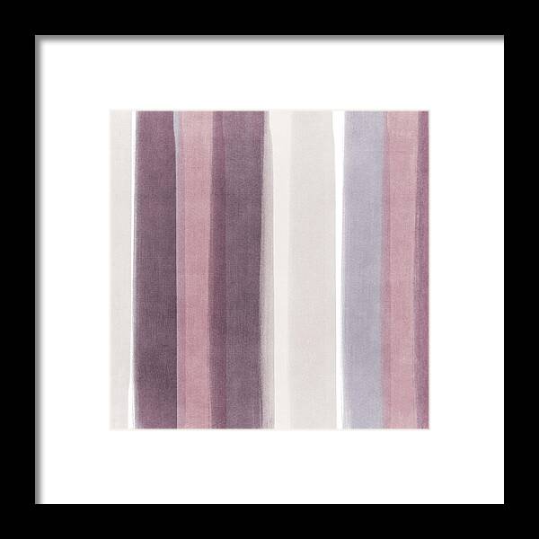 Watercolor Framed Print featuring the mixed media Shades of Purple- contemporary abstract painting by Linda Woods