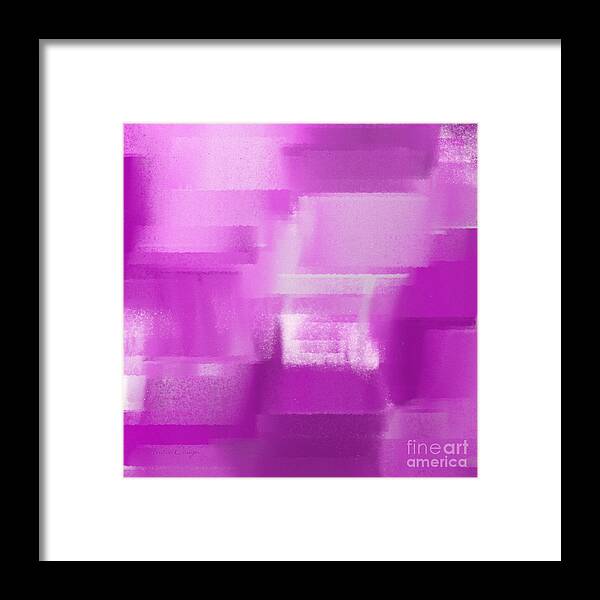 Andee Design Abstract Framed Print featuring the digital art Shades Of Radiant Orchid Abstract Square by Andee Design