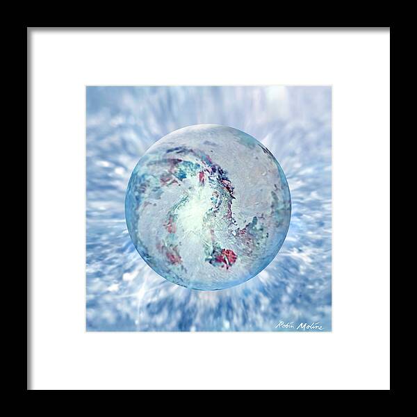 Winter Abstract Framed Print featuring the painting Shades of Winter by Robin Moline
