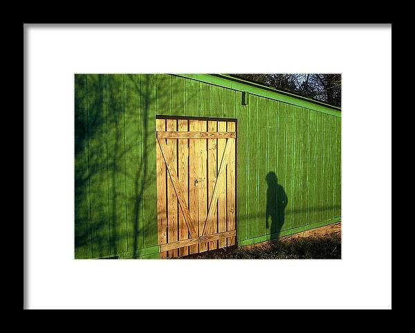 Abstract Framed Print featuring the photograph Shadow Man by Rodney Lee Williams