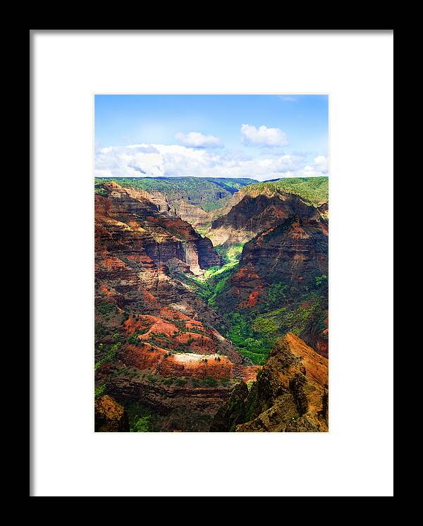 Canyon Framed Print featuring the photograph Shadows of Waimea Canyon by Christi Kraft