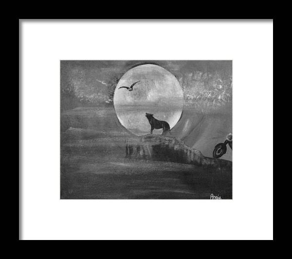 Night Framed Print featuring the painting Shaman's Christmas by Angie Butler