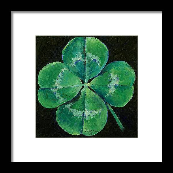 Shamrock Framed Print featuring the painting Shamrock by Michael Creese