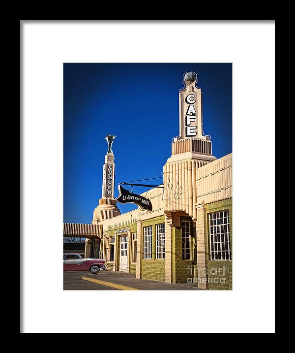 Shamrock Framed Print featuring the photograph Shamrock Texas on Route 66 by Lee Craig