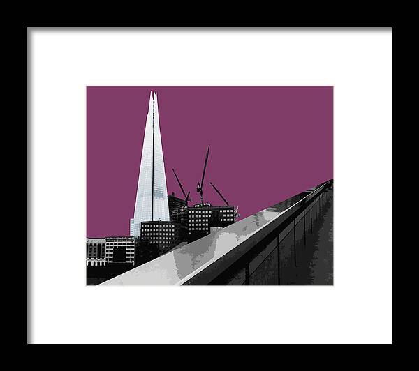 Shard Framed Print featuring the mixed media Shard - PURPLE Reign #2 by BFA Prints