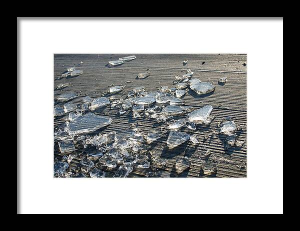 Ice Framed Print featuring the photograph Shards Of Smashed Ice by Andreas Berthold