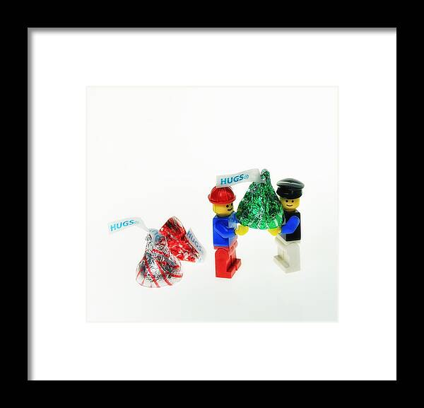 Lego Framed Print featuring the photograph Sharing A Hug by Mark Fuller