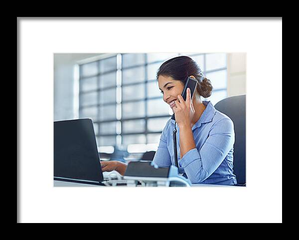 Working Framed Print featuring the photograph She makes multitasking look like a breeze by PeopleImages