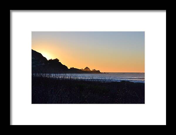 Waves Framed Print featuring the photograph Shelter Cove Sunset by Dean Ferreira