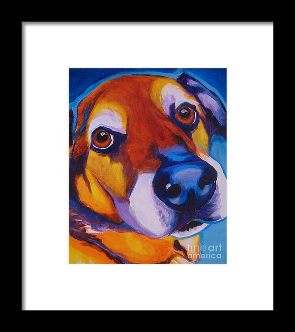 Dog Framed Print featuring the painting Shepherd Mix - Dundas by Dawg Painter