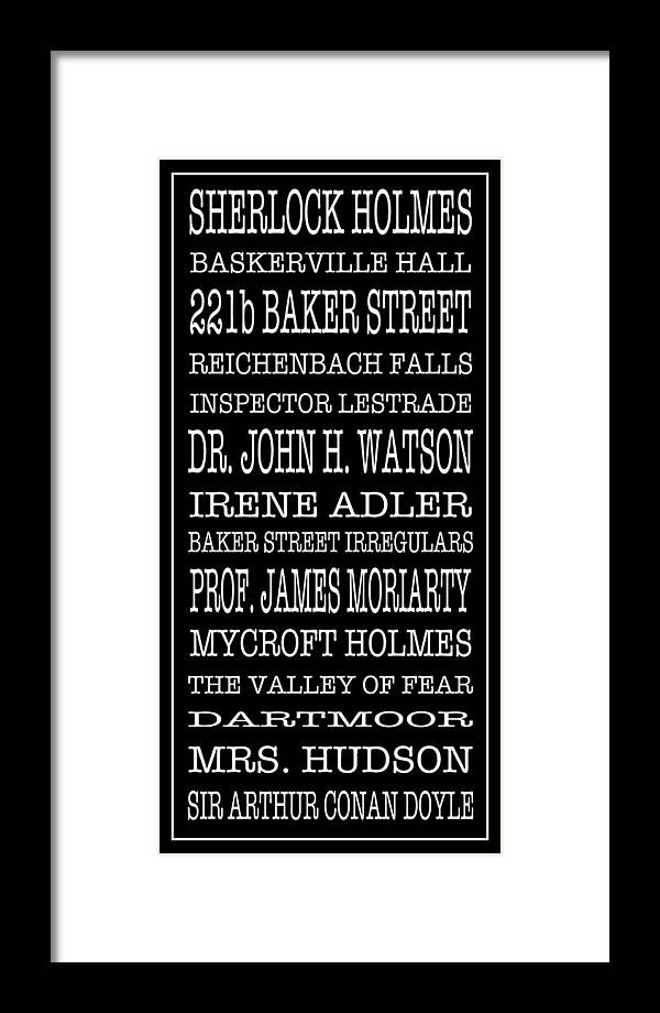 Sherlock Framed Print featuring the photograph Sherlock Holmes Bus Scroll 2 by Lou Ford