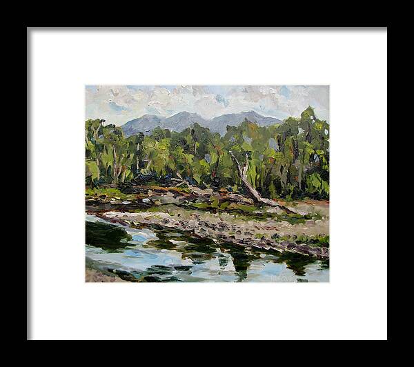 Montana Framed Print featuring the painting Shields River by Les Herman