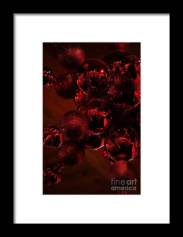 Christmas Framed Print featuring the photograph Shimmer In Red by Linda Shafer