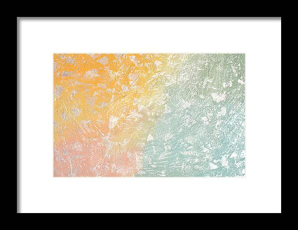 Sky Framed Print featuring the painting Shimmering Pastels 2 by Linda Bailey