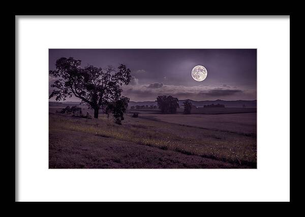 Harvestmoon Framed Print featuring the photograph Shine On Harvest Moon by Jaki Miller