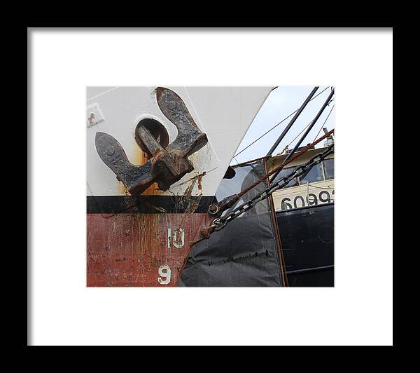 Rust Framed Print featuring the photograph Ship Numbers by Beth Johnston