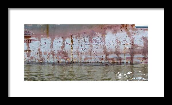 Ship Framed Print featuring the photograph Ship Rust 3 by Anita Burgermeister