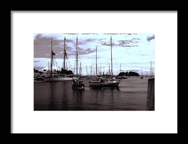  Framed Print featuring the photograph Ships by John Warren